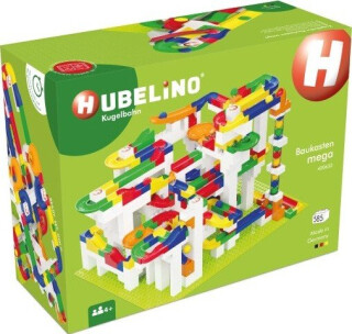 HUBELINO Kuličková dráha - set s kostkami Mega 585 ks - 