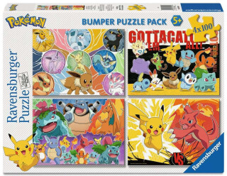 Puzzle Pokémon 4x100 dílků - 