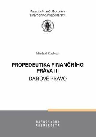 Propedeutika finančního práva III - 