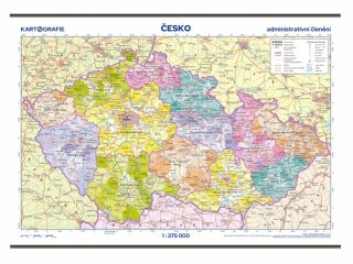 Česká republika - administrativní mapa 1 - neuveden