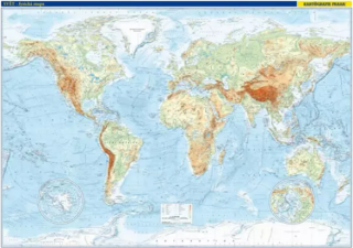 Svět - nástěnná fyzická mapa - neuveden