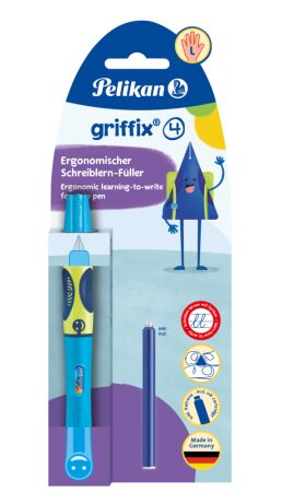 Pero bombičkové pro leváky, Griffix 4, modré - 