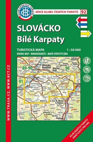 KČT 92 Slovácko, Bílé Karpaty 1:50 000/ 9. vydání 2023 - neuveden