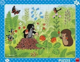 Deskové puzzle Krtek a jahody 40 dílků - neuveden