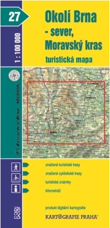 1:100T (27)-Okolí Brna-sever/Moravský kras (turistická mapa) - neuveden