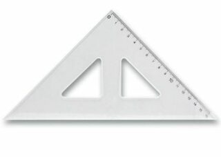 Trojúhelník CONCORDE s ryskou, závěs, transparentní - 