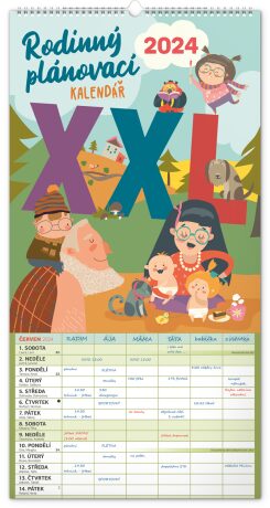Rodinný plánovací XXL kalendář 2024 - nástěnný kalendář - neuveden