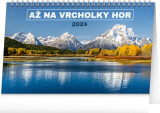 Kalendář 2024 stolní: Až na vrcholky hor, 23,1 × 14,5 cm - neuveden