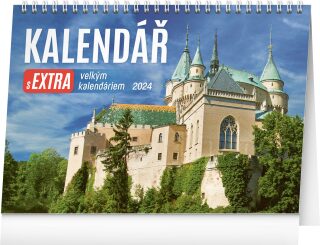 Kalendář s extra velkým kalendáriem 2024 - stolní kalendář - neuveden