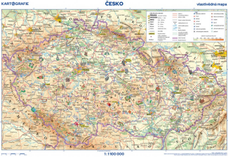 Česko – příruční vlastivědná mapa - neuveden