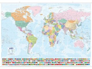 Svět – státy a území – nástěnná mapa - neuveden