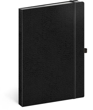 Notes - Vivella Classic černý/černý, linkovaný, 15 x 21 cm - neuveden