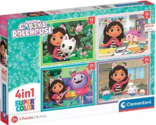 Puzzle 4v1 Gábinin kouzelný domek - neuveden