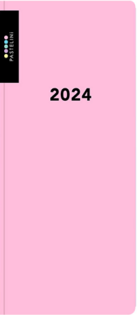 Diář PVC měsíční 2024 PASTELINI - růžová - neuveden