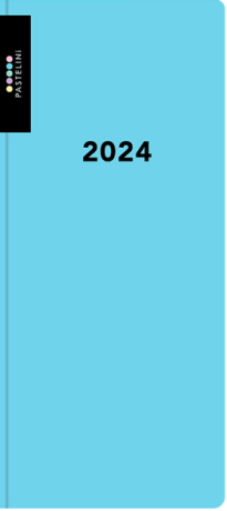 Diář PVC měsíční 2024 PASTELINI - modrá - neuveden