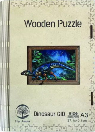 Puzzle Dinosaurus A3, dřevěné, svítící - neuveden