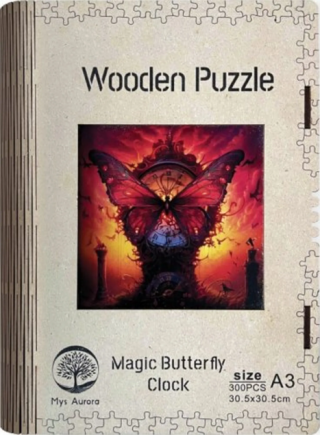Dřevěné puzzle/Magické motýlí hodiny A3 - neuveden