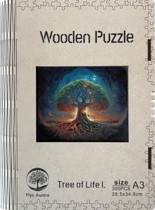 Dřevěné puzzle Strom života A3 - neuveden