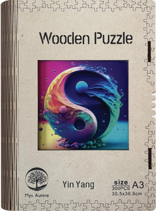 Dřevěné puzzle Jin Jang A3 - neuveden