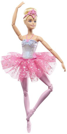Barbie - svítící magická baletka s růžovou sukní - 