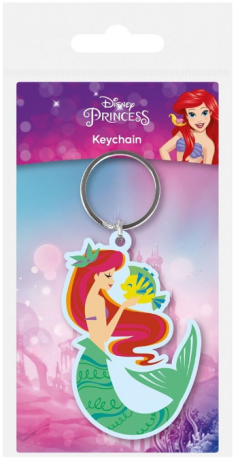 Disney Princess gumová klíčenka – Ariel (Malá mořská víla) - 
