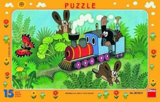 Puzzle 15 Krtek a lokomotiva deskové - neuveden