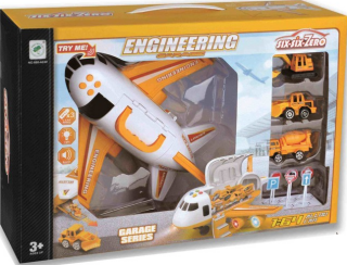 Dopravní letadlo s nákladním prostorem + 3 autíčka 1:64 - 