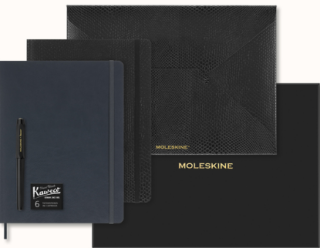 Moleskine Precious & Ethical Vegea Sběratelská sada XL - dva zápisníky XL, obálka A4 a plnící pero Kaweco - neuveden