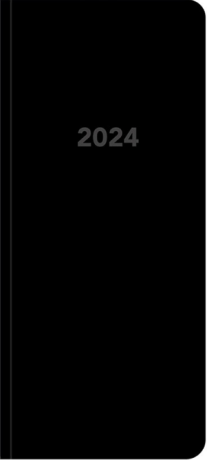 Diář PVC měsíční 2024, Black - 