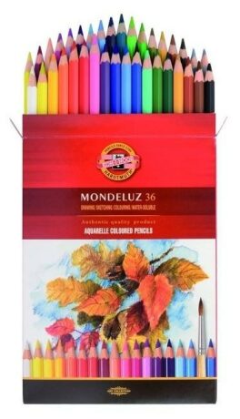 Akvarelové pastelky Mondeluz 36ks v papírovém obalu - neuveden