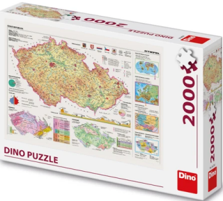 Puzzle 2000 Mapy České Republiky - neuveden