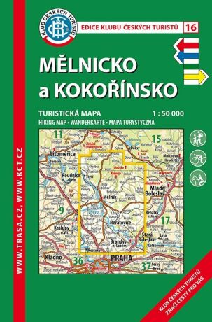 KČT 16 Mělnicko a Kokořínsko 1:50 000 Turistická mapa - neuveden