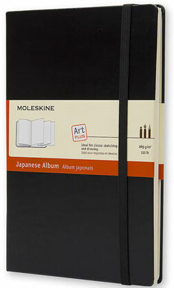 Skicář Moleskine Japanese Album - L, černý - neuveden