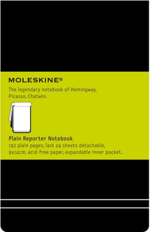 Moleskine Reportér černý S, čistý, tvrdý - neuveden