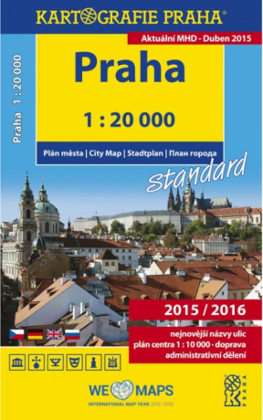 Praha - 1:20 000 plán města standard - neuveden