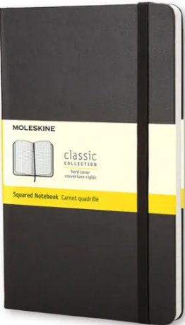 Zápisník MOLESKINE tvrdý čtverečkovaný černý L - 