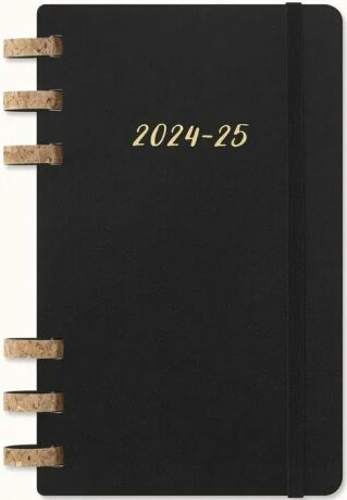 Moleskine academic spirálový, plánovací zápisník 2024-2025, měkký, černý, L - 