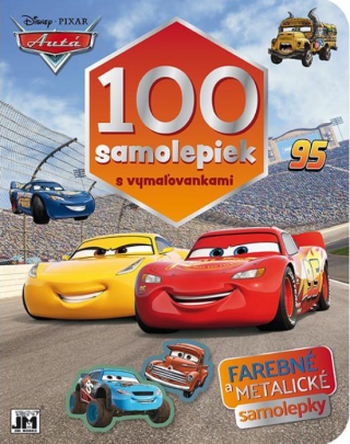 100 samolepiek s vymaľovankami Autá - 