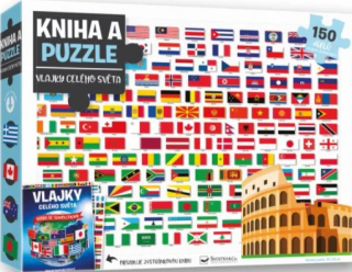 Kniha a puzzle Vlajky celého světa - neuveden