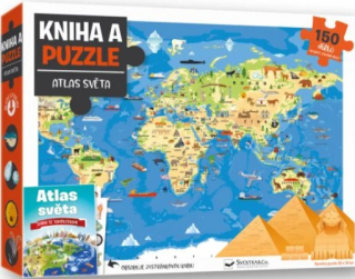 Kniha a puzzle Atlas světa - neuveden