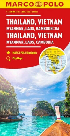 Thajsko, Vietnam, Laos, Kambodža/mapa 1:2M MD - 
