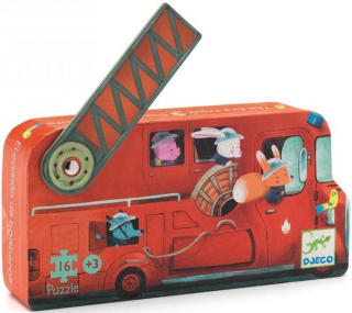 Puzzle Hasičské auto - 16 pcs - 
