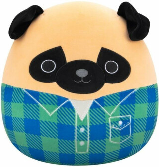 Squishmallows Mops ve flanelové košili - Prince, 30 cm - neuveden