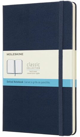 Moleskine: Zápisník tvrdý tečkovaný modrý L - neuveden