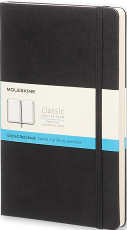 Zápisník MOLESKINE tvrdý tečkovaný černý L - neuveden