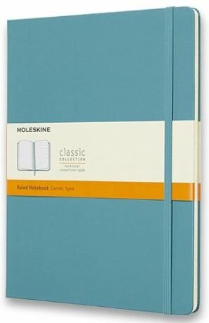 Moleskine: Zápisník tvrdý linkovaný modrozelený XL - neuveden
