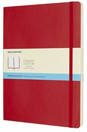 Moleskine - zápisník - měkký tečkovaný červený XL - neuveden