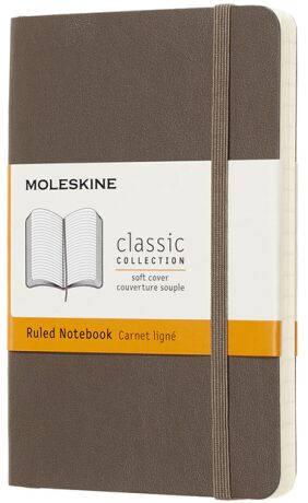 Moleskine - Zápisník měkký linkovaný hnědý S - neuveden
