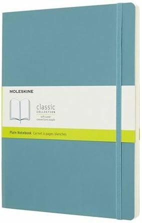 Moleskine Zápisník modrozelený XL, čistý, měkký - neuveden