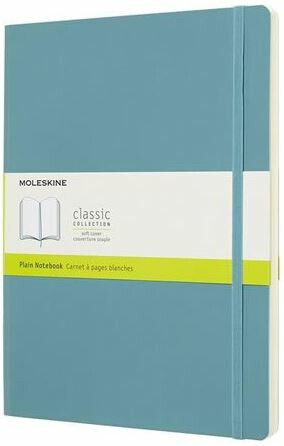 Zápisník Moleskine - měkké desky, XL, čistý - tyrkysový - neuveden